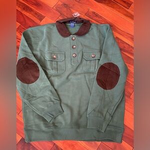 NWT Paul Fredrick XL 3/4 Button Pullover